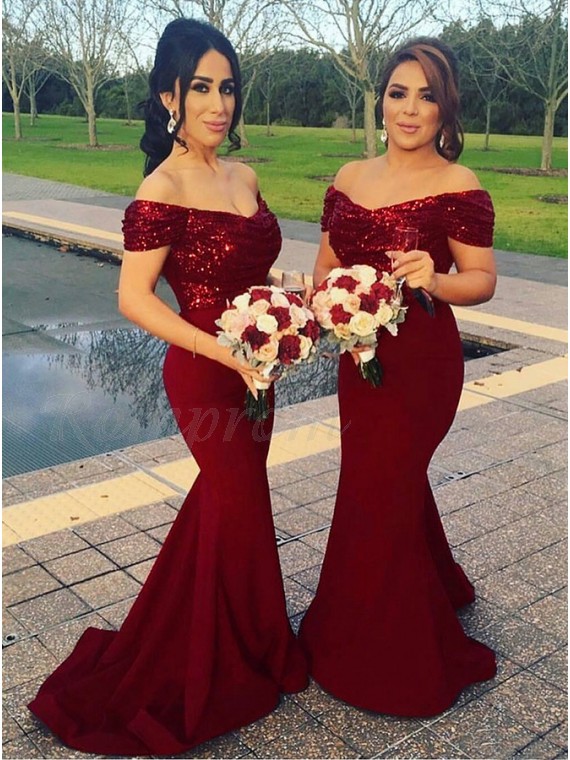 dark maroon bridesmaid dresses