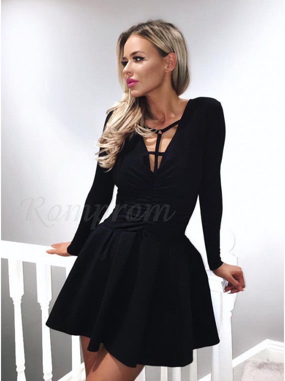 short black dress with short sleeves