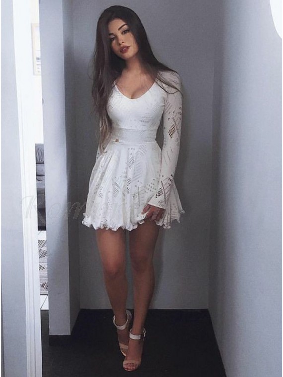 cheap short white dress
