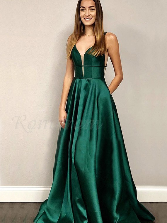 hunter green formal gowns