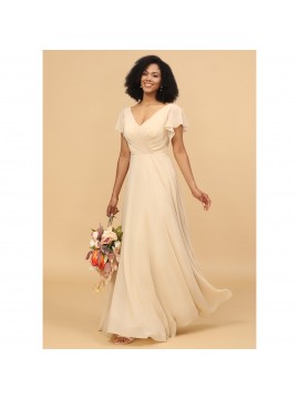 2023 Summer Short Sleeve Bridesmaid Dress for Women Elegant Long Wedding Guest Dress Formal Party