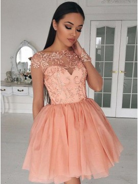 coral prom dresses short