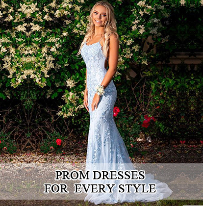 light blue tight prom dress